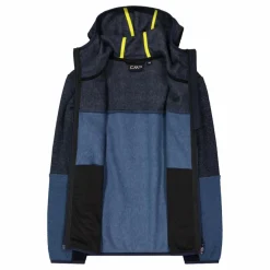 Bambino CMP Pile E Felpe^Pile con zip da bambino in knit tech con cappuccio