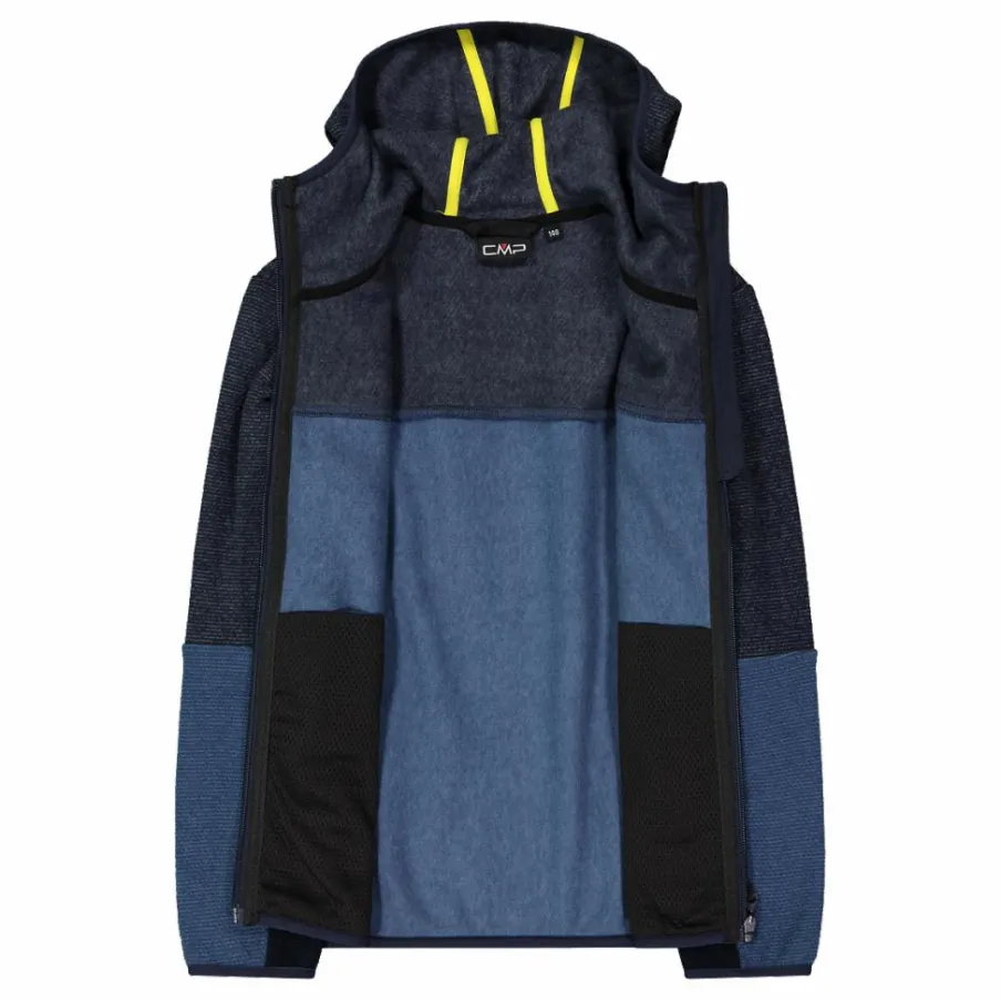 Bambino CMP Pile E Felpe^Pile con zip da bambino in knit tech con cappuccio