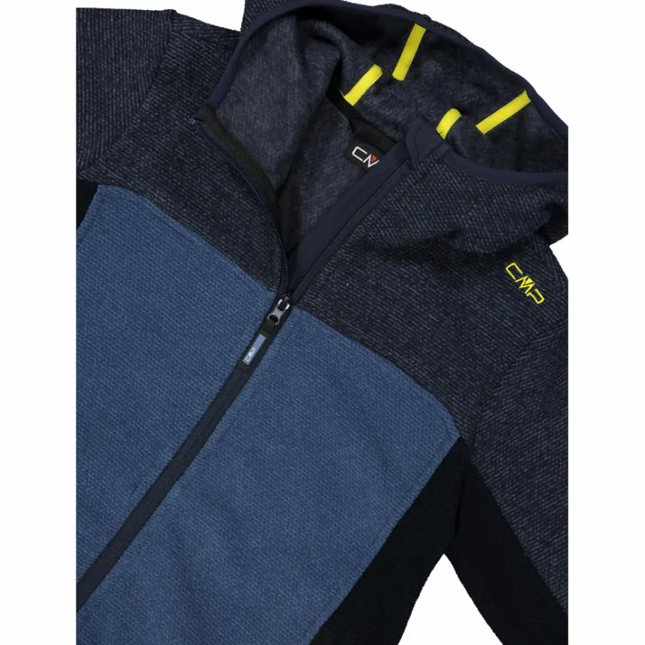 Bambino CMP Pile E Felpe^Pile con zip da bambino in knit tech con cappuccio
