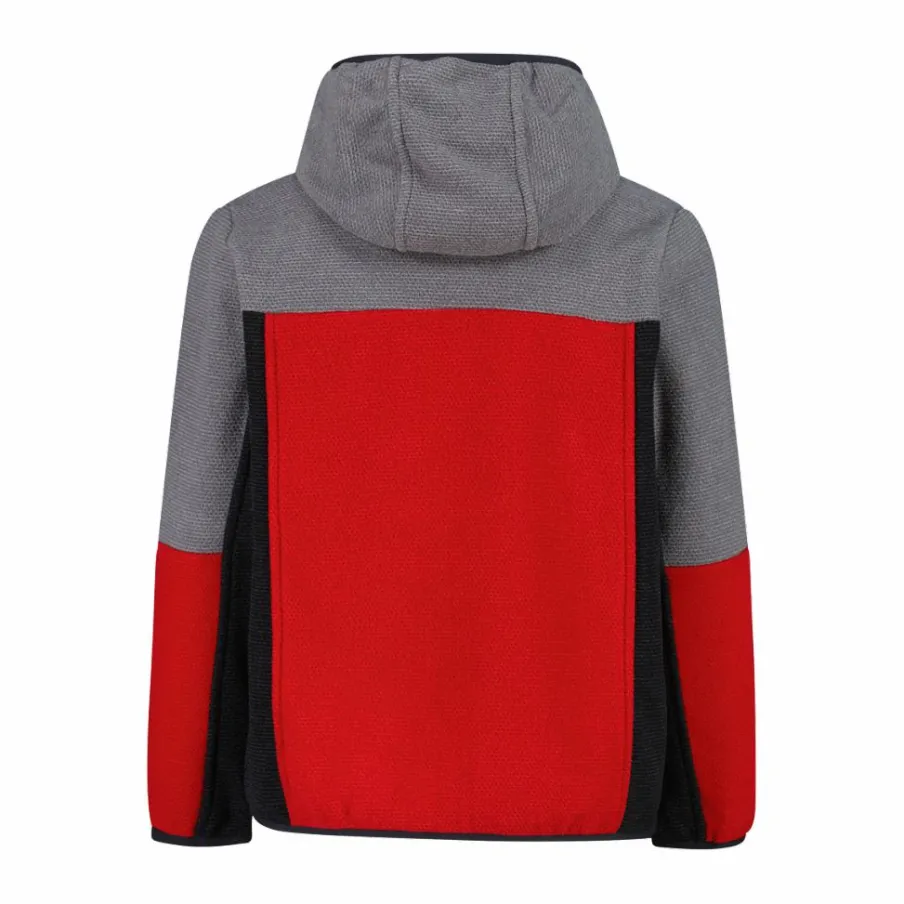 Bambino CMP Pile E Felpe^Pile con zip da bambino in knit tech con cappuccio