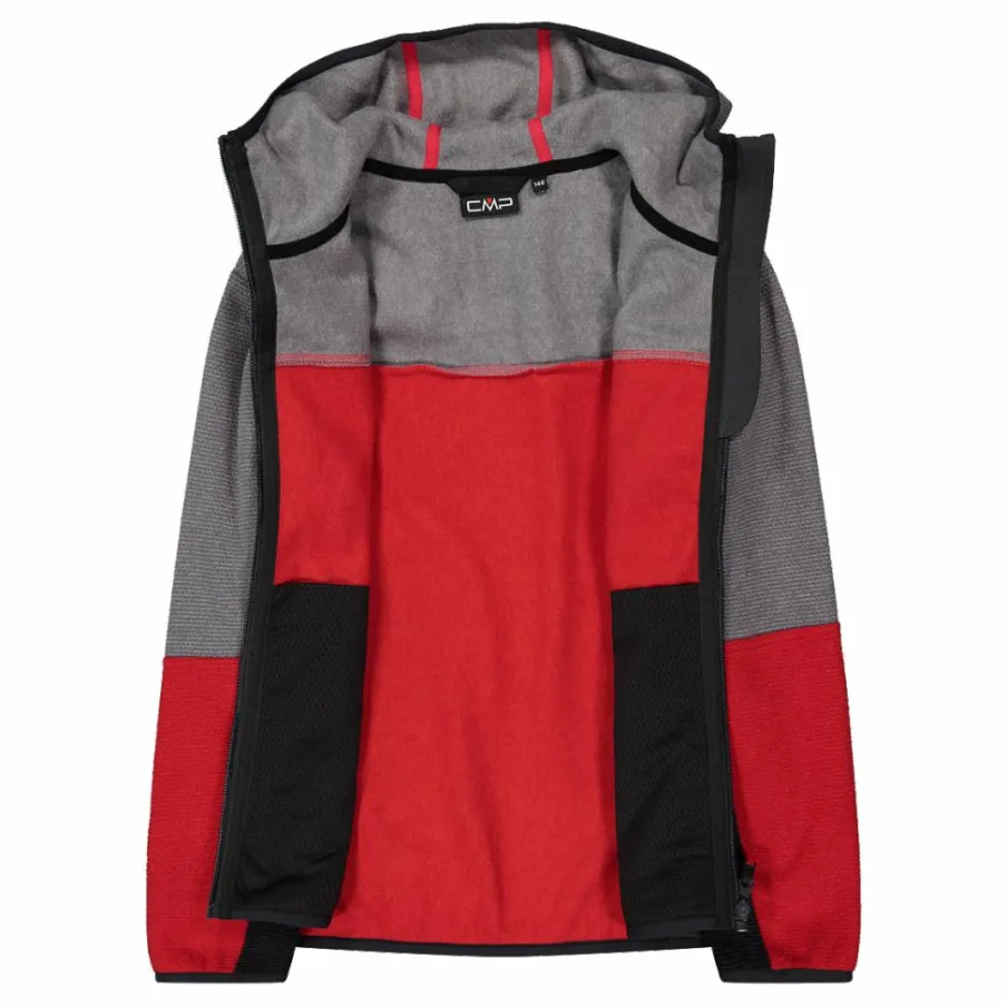 Bambino CMP Pile E Felpe^Pile con zip da bambino in knit tech con cappuccio