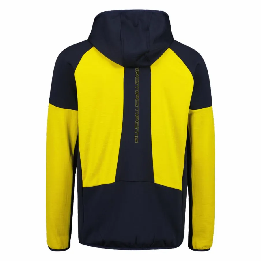 Uomo CMP Pile^Pile Grid Tech con zip da uomo con cappuccio melange