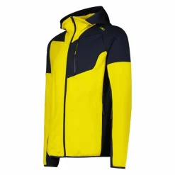 Uomo CMP Pile^Pile Grid Tech con zip da uomo con cappuccio melange