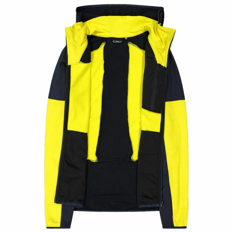 Uomo CMP Pile^Pile Grid Tech con zip da uomo con cappuccio melange