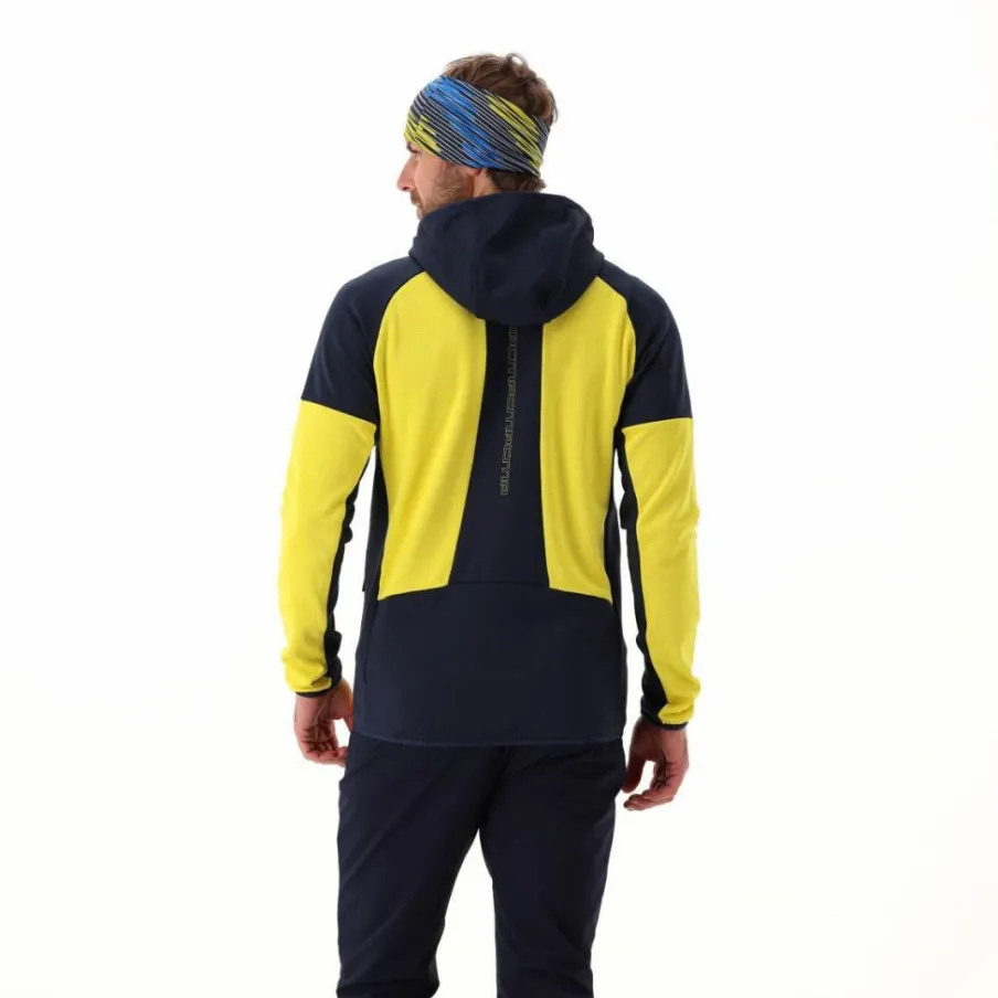 Uomo CMP Pile^Pile Grid Tech con zip da uomo con cappuccio melange