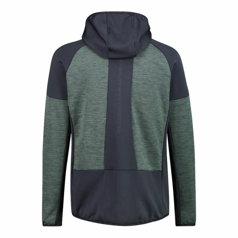 Uomo CMP Pile^Pile Grid Tech con zip da uomo con cappuccio melange