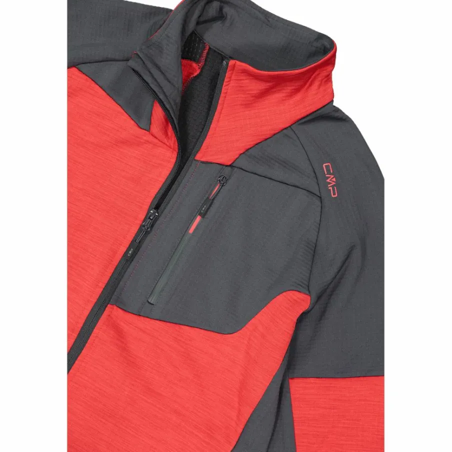 Uomo CMP Pile^Pile Grid Tech con zip da uomo melange