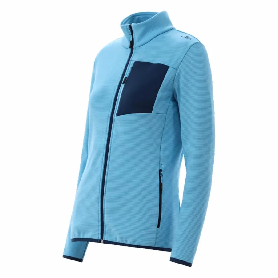 Donna CMP Pile^Pile Grid Tech con zip da donna