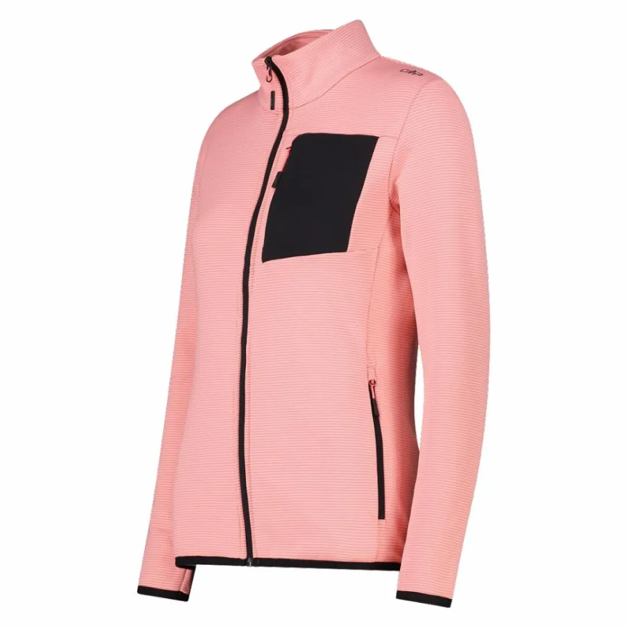 Donna CMP Pile^Pile Grid Tech con zip da donna