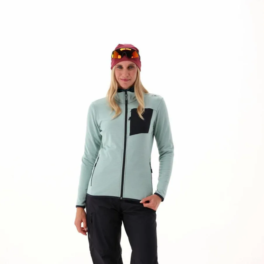 Donna CMP Pile^Pile Grid Tech con zip da donna