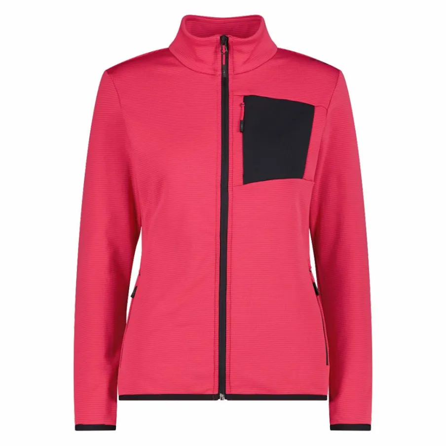 Donna CMP Pile^Pile Grid Tech con zip da donna