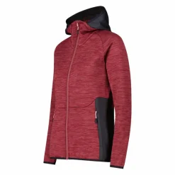 Donna CMP Pile^Pile Grid Tech con zip da donna melange con cappuccio