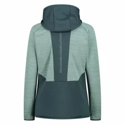 Donna CMP Pile^Pile Grid Tech con zip da donna melange con cappuccio