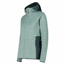 Donna CMP Pile^Pile Grid Tech con zip da donna melange con cappuccio
