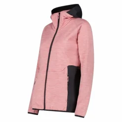Donna CMP Pile^Pile Grid Tech con zip da donna melange con cappuccio