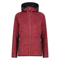 Donna CMP Pile^Pile Grid Tech con zip da donna melange con cappuccio