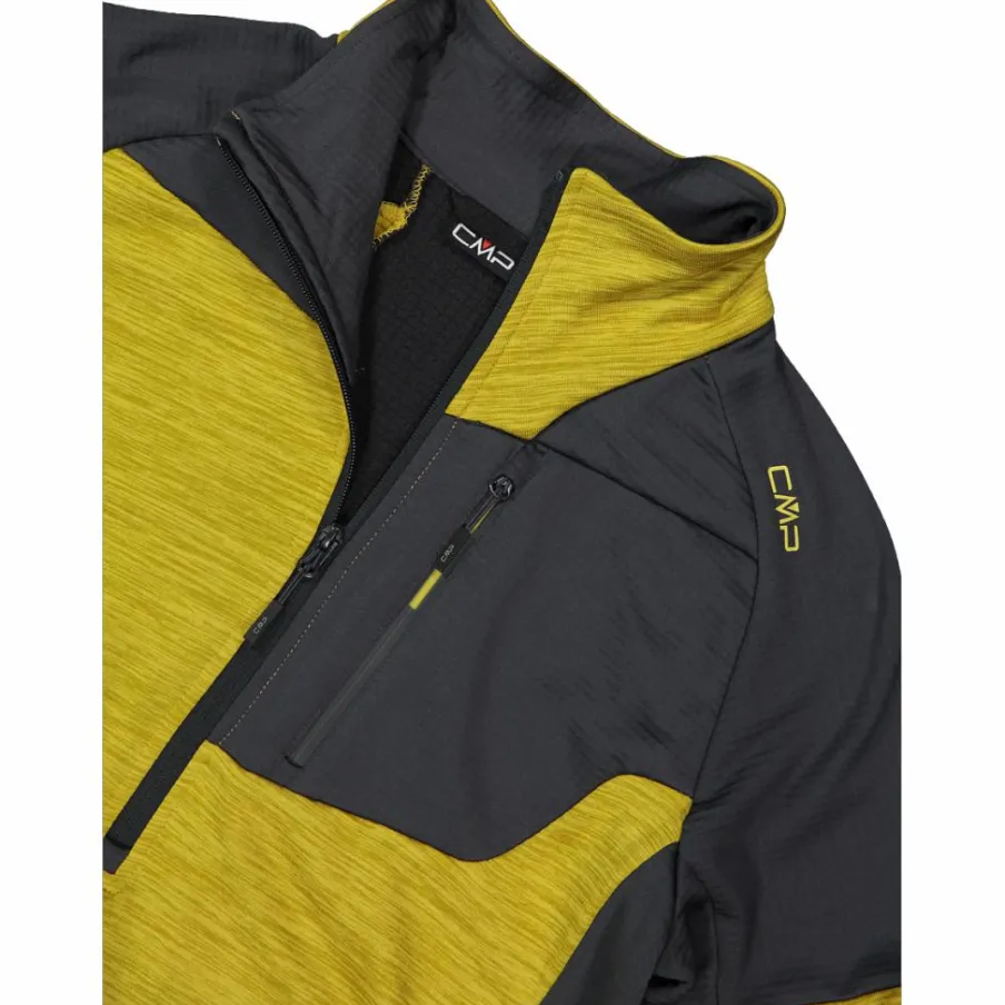 Uomo CMP Pile^Pile Grid Tech mezza zip melange da uomo