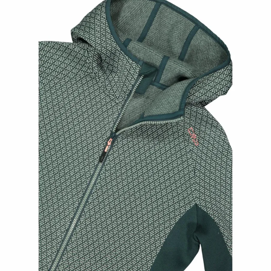 Donna CMP Pile^Pile knit tech da donna con cappuccio