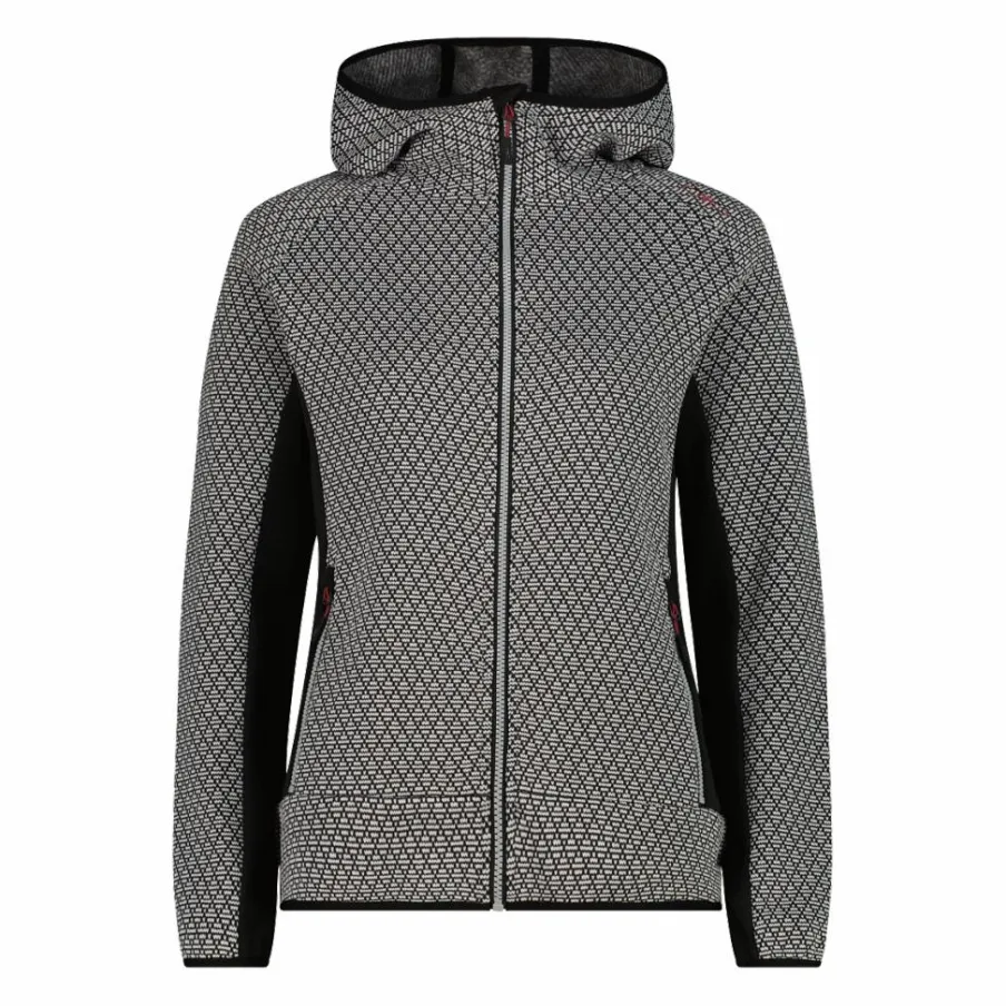 Donna CMP Pile^Pile knit tech da donna con cappuccio
