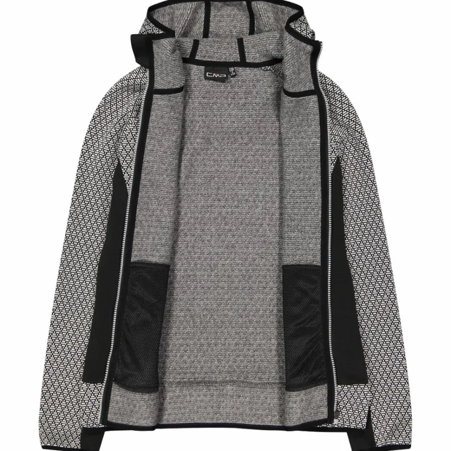 Donna CMP Pile^Pile knit tech da donna con cappuccio