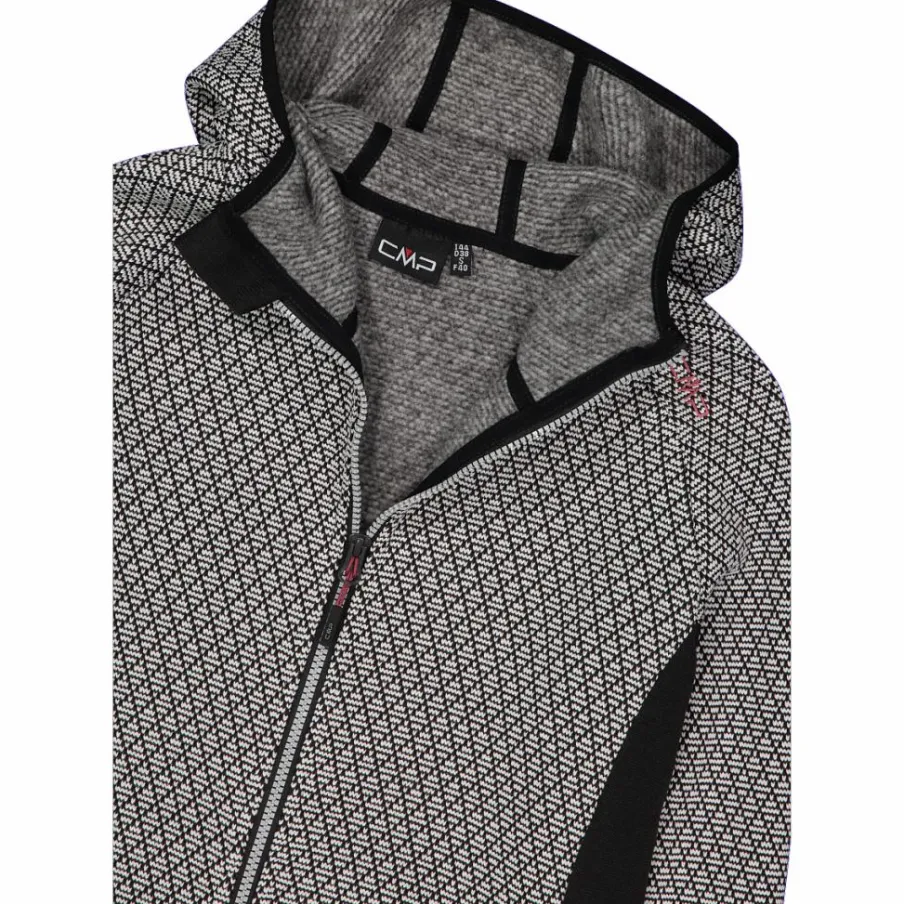 Donna CMP Pile^Pile knit tech da donna con cappuccio