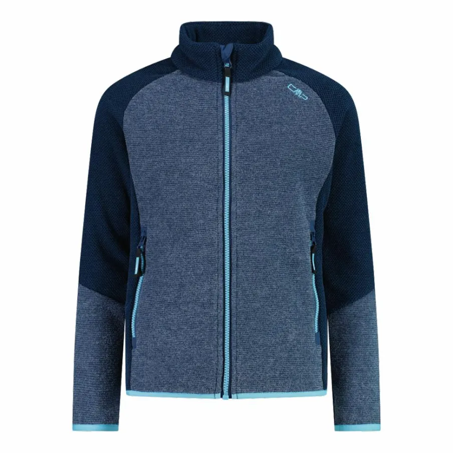 CMP Pile E Felpe^Pile Knit Tech melange da bambina nido d'ape