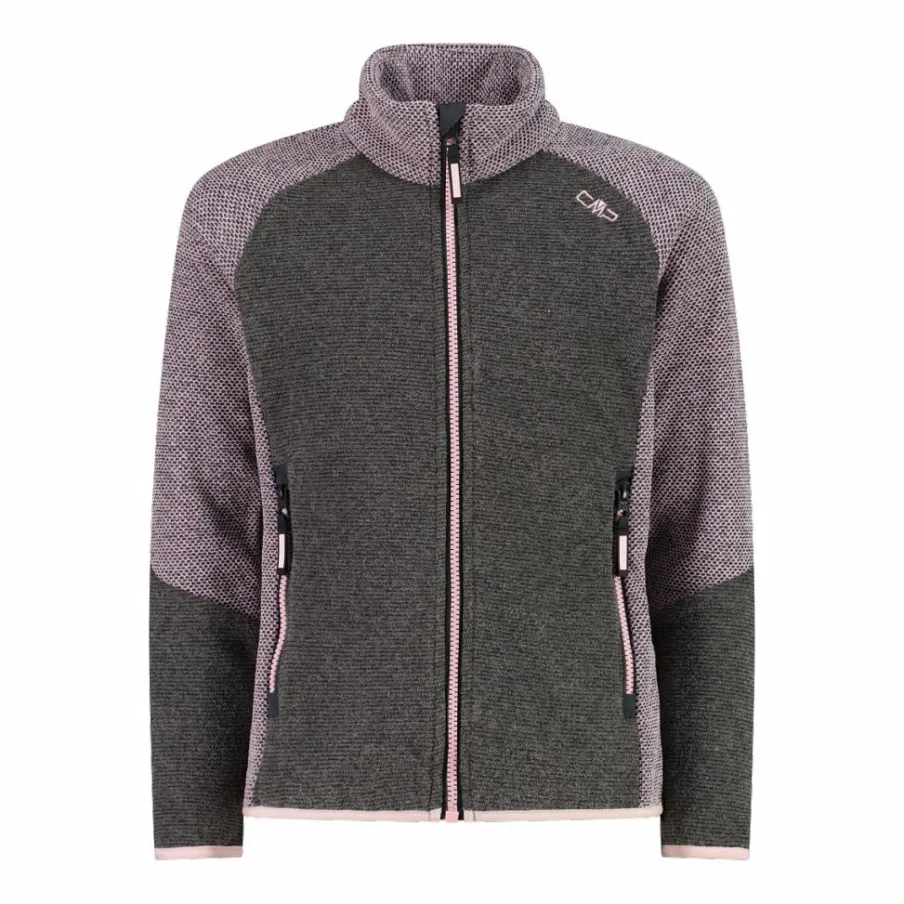 CMP Pile E Felpe^Pile Knit Tech melange da bambina nido d'ape
