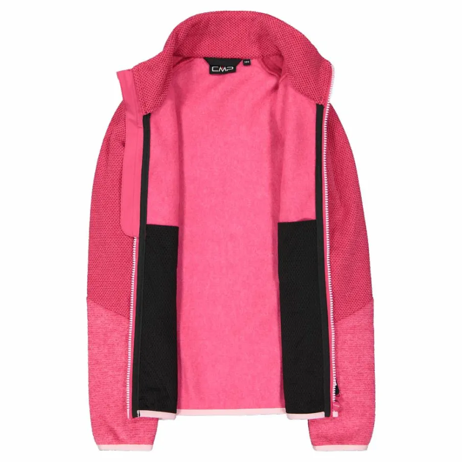 CMP Pile E Felpe^Pile Knit Tech melange da bambina nido d'ape