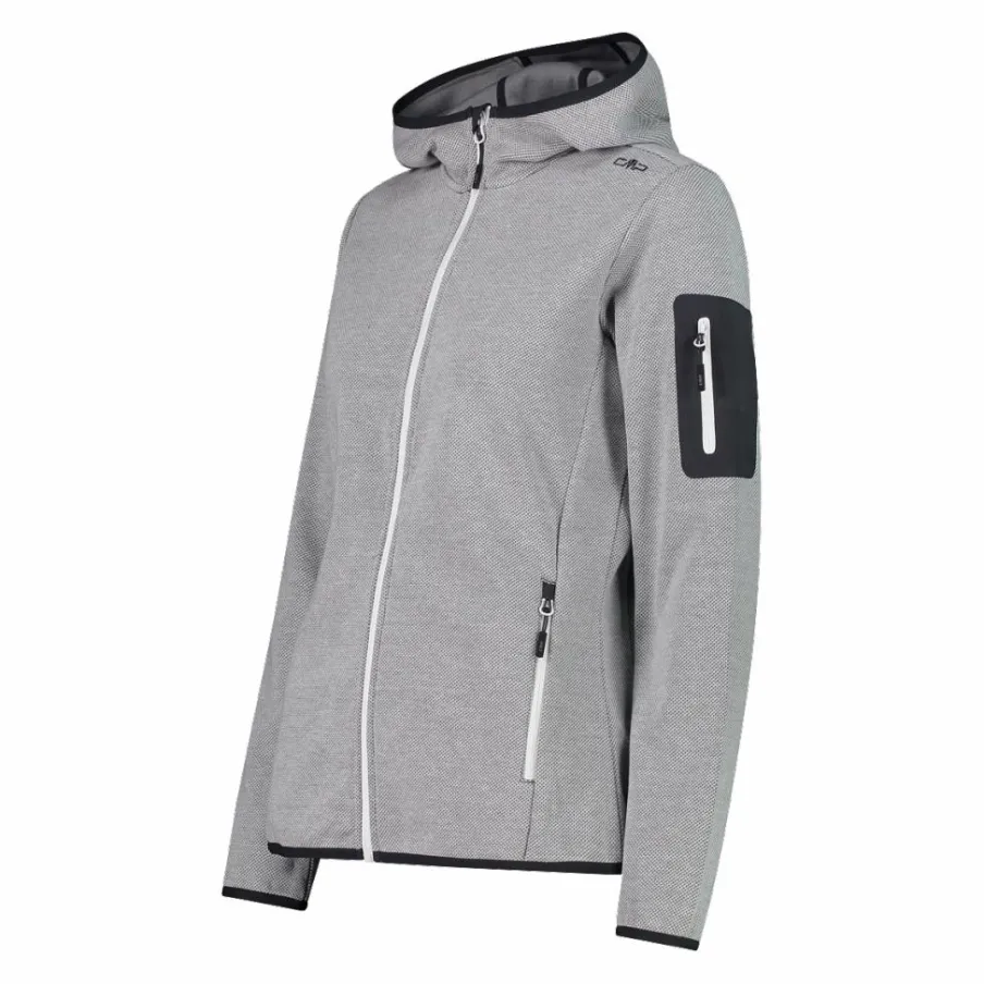 Donna CMP Pile^Pile Knit-tech con cappuccio e mesh