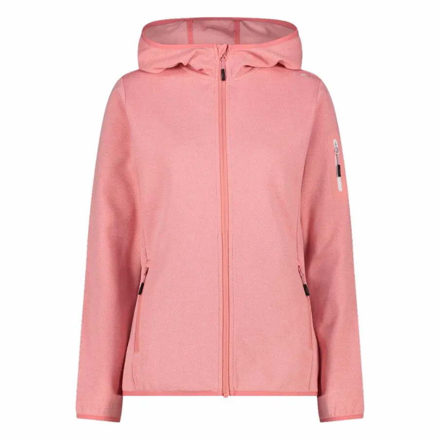 Donna CMP Pile^Pile Knit-tech con cappuccio e mesh