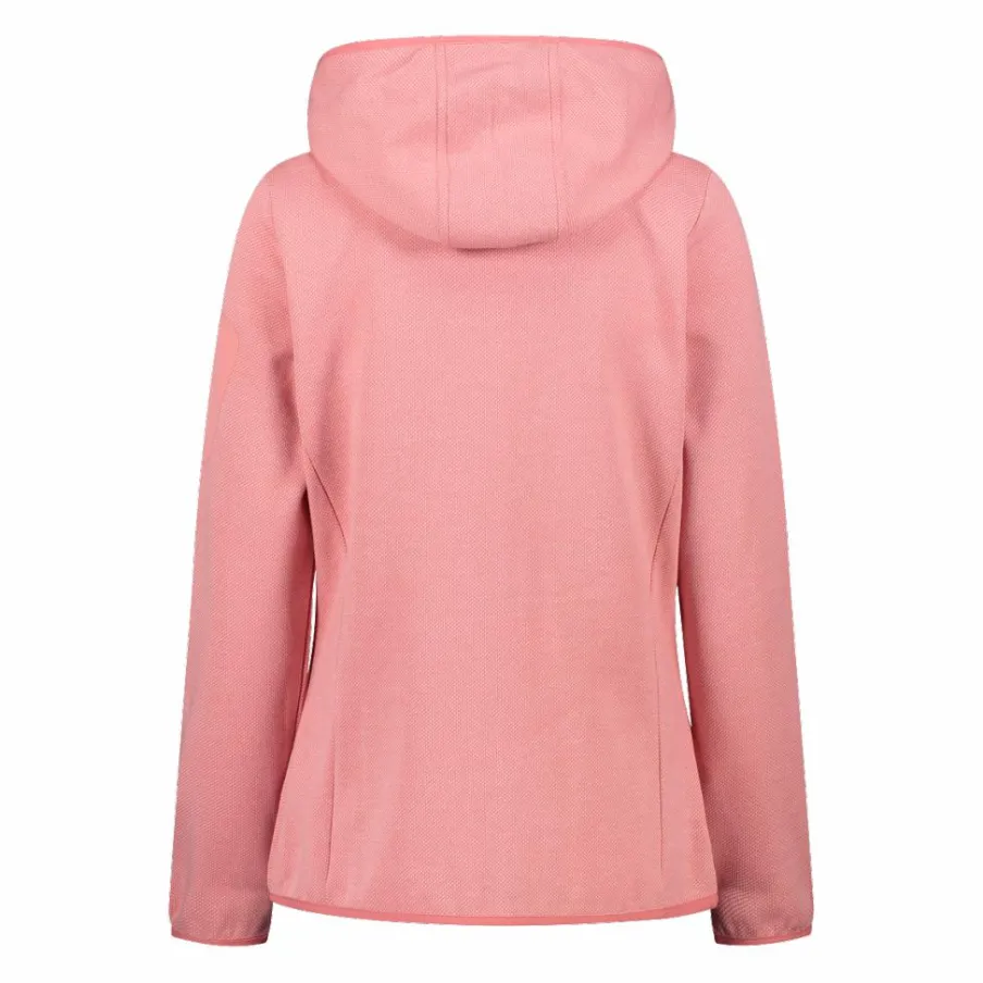 Donna CMP Pile^Pile Knit-tech con cappuccio e mesh