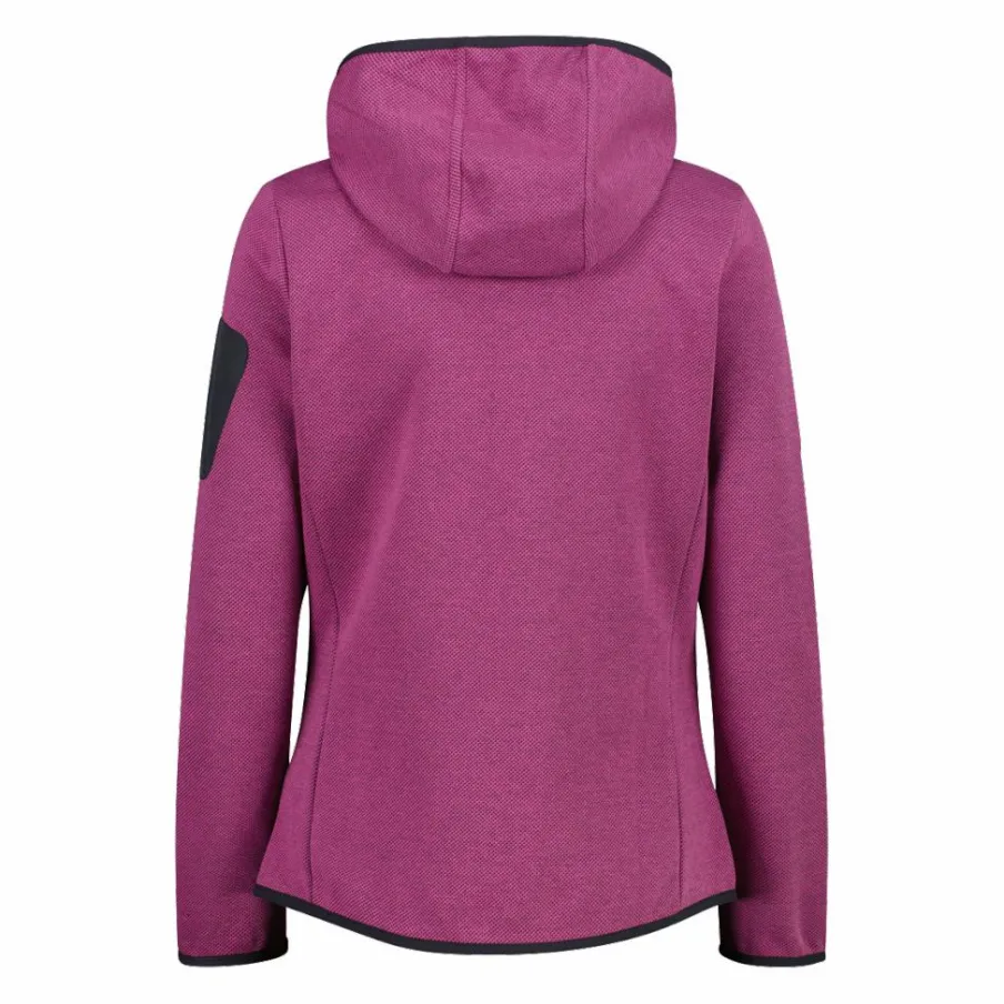 Donna CMP Pile^Pile Knit-tech con cappuccio e mesh