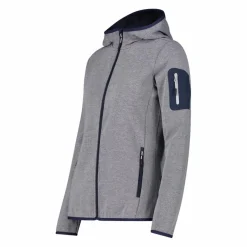 Donna CMP Pile^Pile Knit-tech con cappuccio e mesh