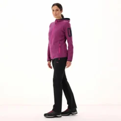 Donna CMP Pile^Pile Knit-tech con cappuccio e mesh