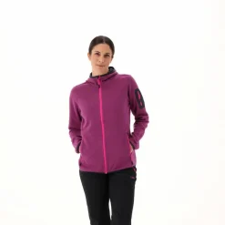 Donna CMP Pile^Pile Knit-tech con cappuccio e mesh