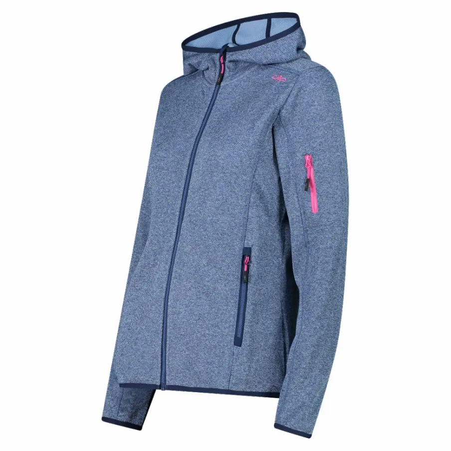 Donna CMP Pile^Pile Knit-tech con cappuccio e mesh