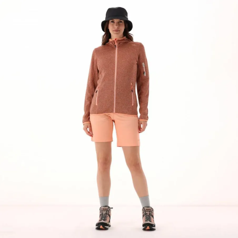 Donna CMP Pile^Pile Knit-tech con cappuccio e mesh