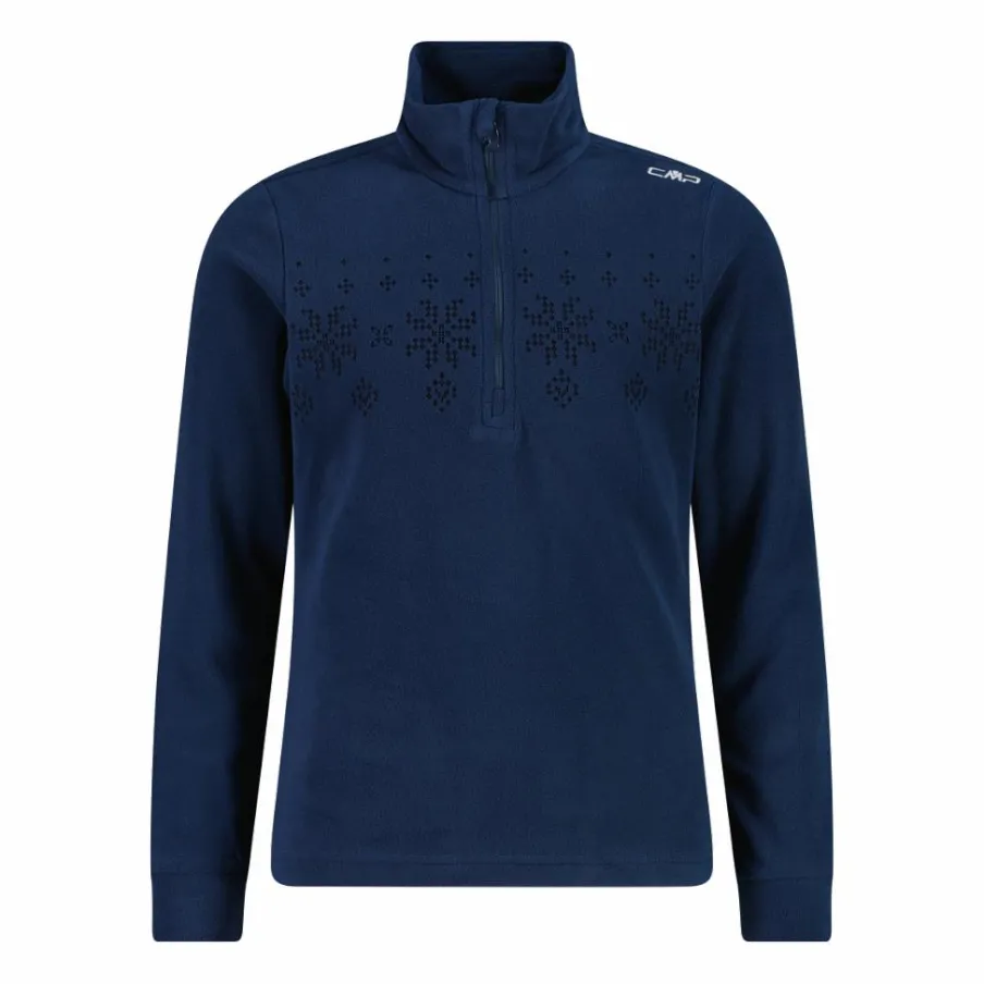 CMP Pile E Felpe^Pile mezza zip arctic fleece da bambina con fiocco di neve