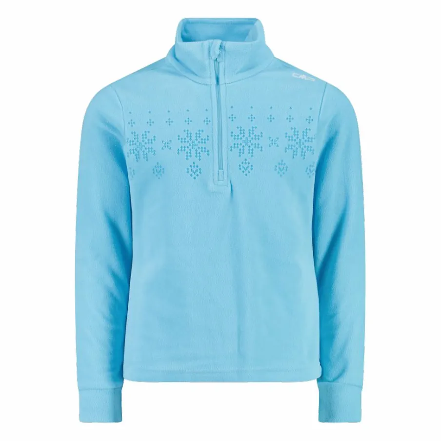 CMP Pile E Felpe^Pile mezza zip arctic fleece da bambina con fiocco di neve