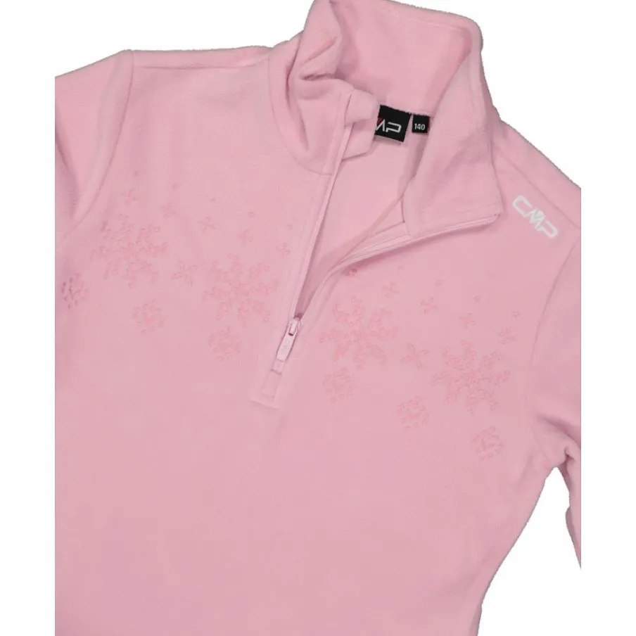 CMP Pile E Felpe^Pile mezza zip arctic fleece da bambina con fiocco di neve