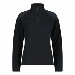 Donna CMP Pile^Pile mezza zip arctic fleece da donna con dettaglio stampato frontale