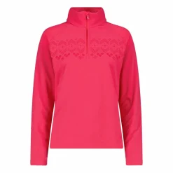 Donna CMP Pile^Pile mezza zip arctic fleece da donna con dettaglio stampato frontale