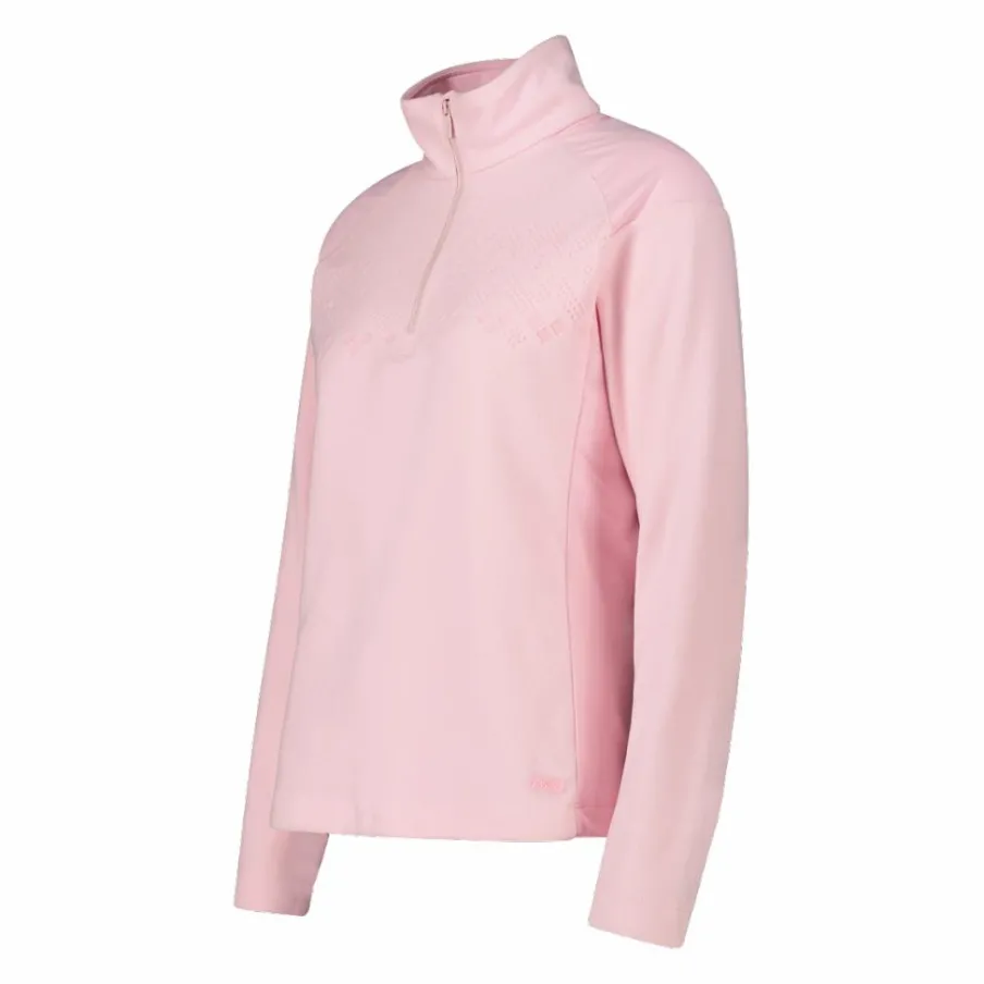 Donna CMP Pile^Pile mezza zip arctic fleece da donna con dettaglio stampato frontale
