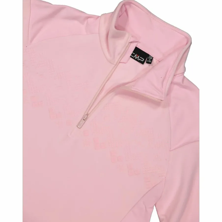 Donna CMP Pile^Pile mezza zip arctic fleece da donna con dettaglio stampato frontale