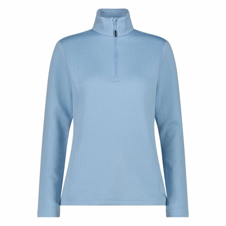 Donna CMP Pile^Pile mezza zip elasticizzato da donna con stampa jacquard