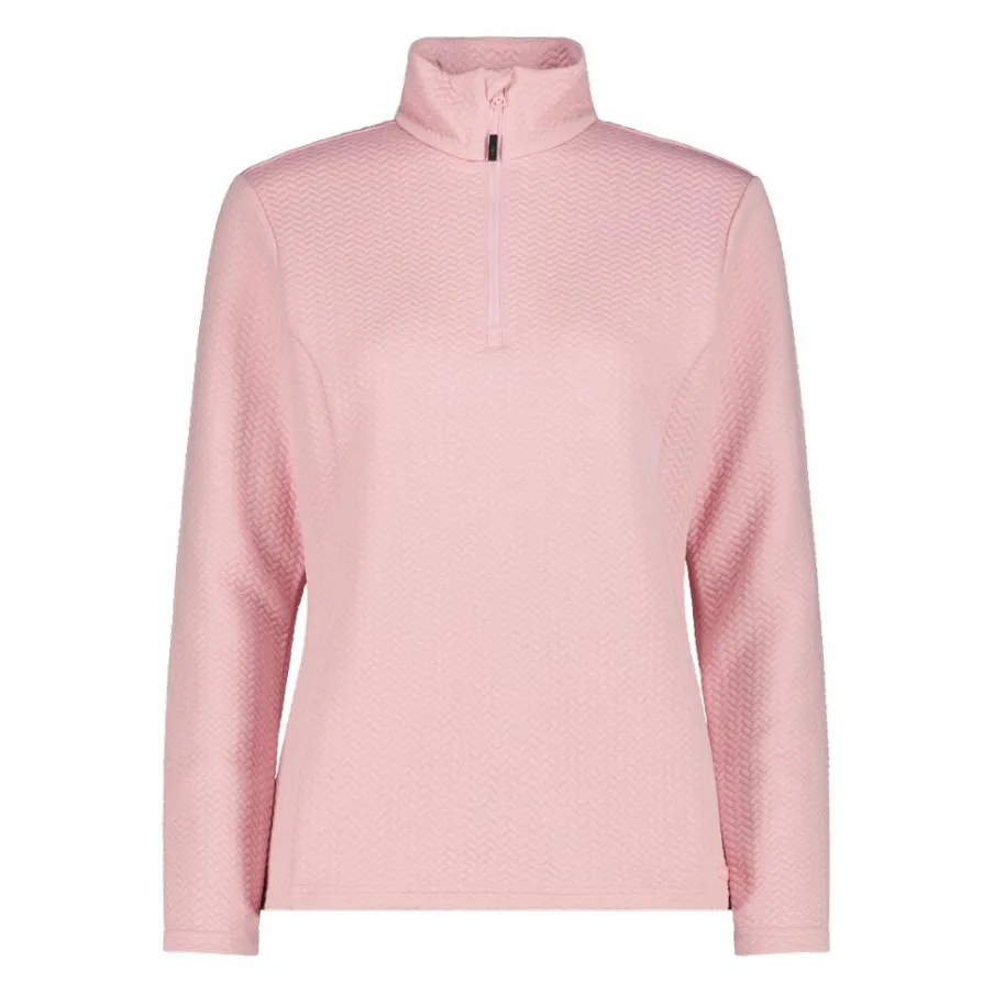 Donna CMP Pile^Pile mezza zip elasticizzato da donna con stampa jacquard