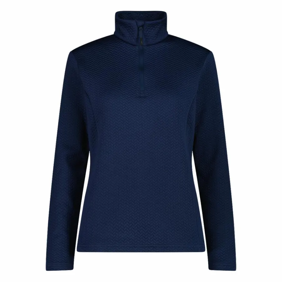 Donna CMP Pile^Pile mezza zip elasticizzato da donna con stampa jacquard