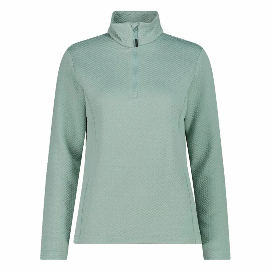 Donna CMP Pile^Pile mezza zip elasticizzato da donna con stampa jacquard