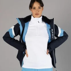 Donna CMP Pile^Pile mezza zip elasticizzato da donna con stampa jacquard