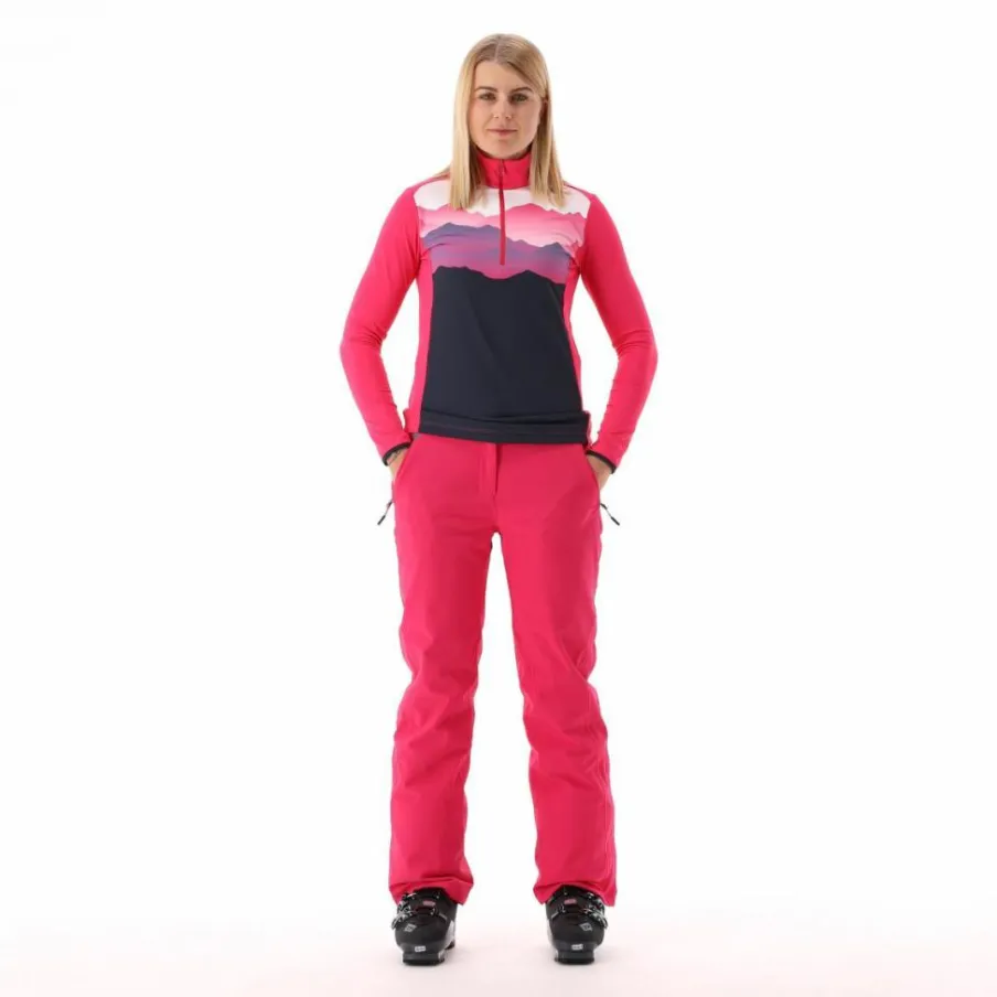 Donna CMP Pile^Pile mezza zip Softech da donna stampato